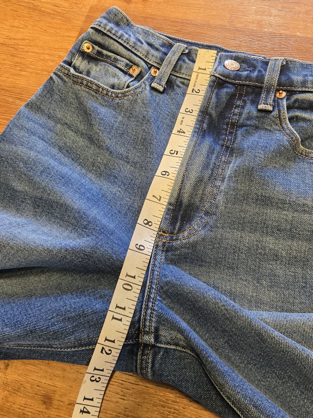 Pistola Lana Cider Wide-Leg Flare Jeans in Medium Blue Wash Size 26  High Rise - Picture 6 of 10